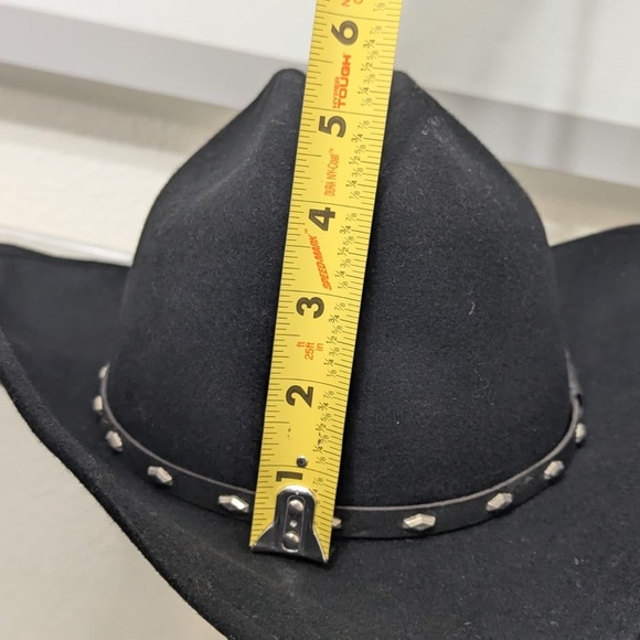 Rodeo King Adult Cowboy Hat Black Felt Beaver Western Hat Vintage Sz S 54-55 - Picture 12 of 12
